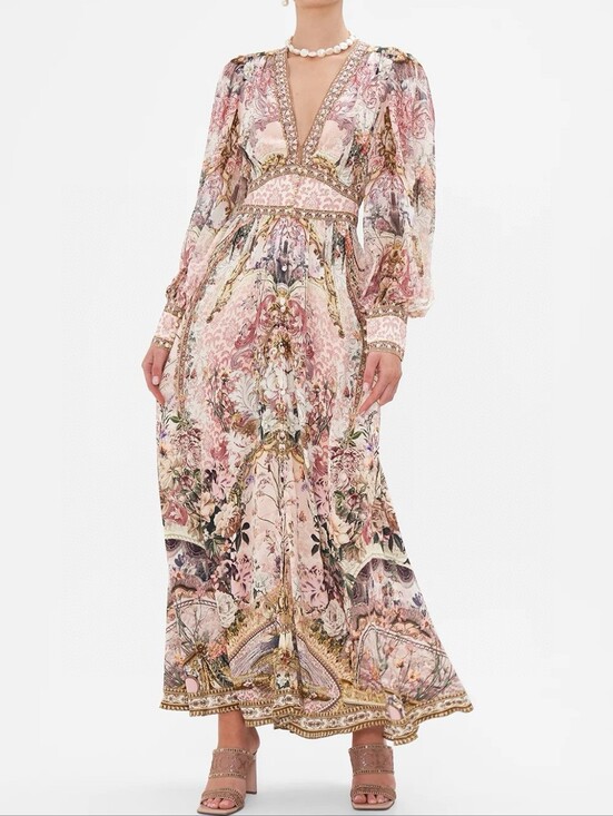 Camilla Dresses & Skirts - Camilla shaped waistband dress with gathered sleeves In Kissed By The Prince